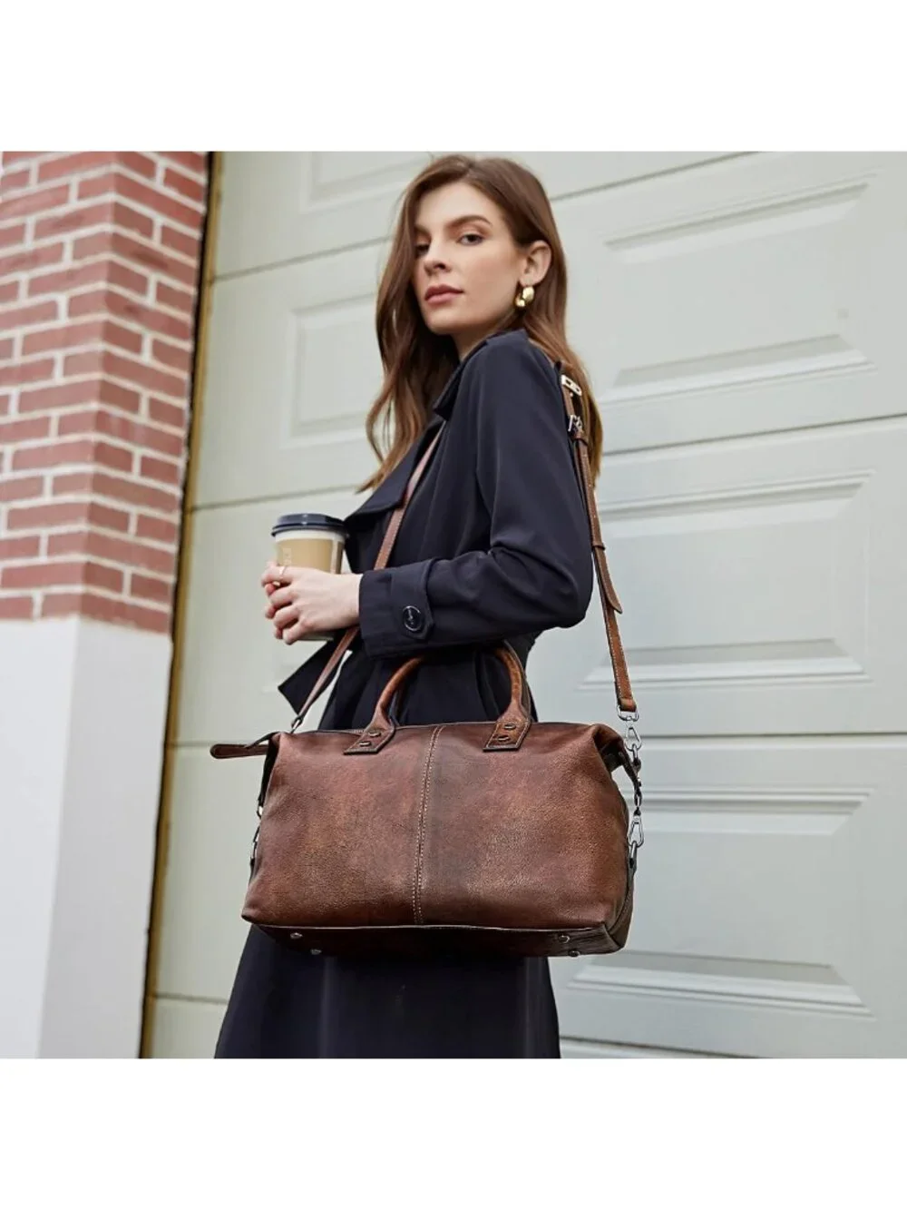 Stylish Leather Satchel Handbag for Women | Versatile Shoulder Bag & Hobo Tote